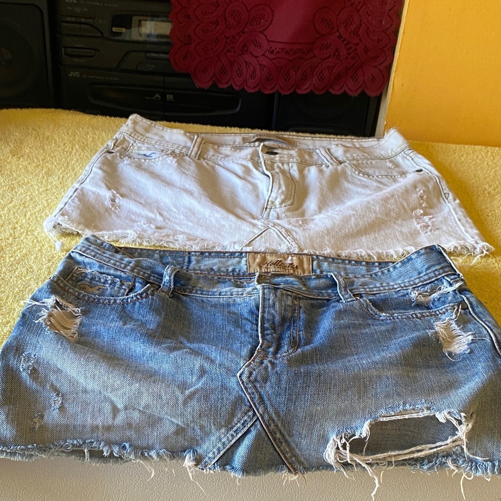 Hollister Light Blue Denim Skirt
